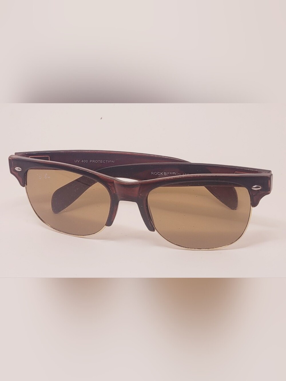Rock Band Sunglasses  Model 3986 Ftwith Gold Tinted Lenses